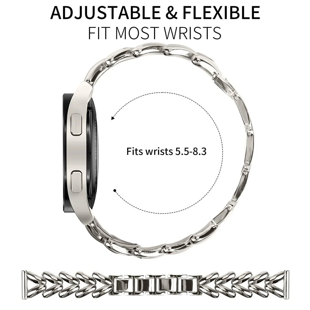 Zinc Alloy Watch Band for Huami Amazfit GTS 2e Twisted Metal Watch Strap Replacement - Starlight - 4