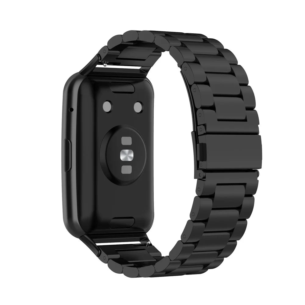For Huawei Watch Fit Special Edition B39 / TIA-B09 / TIA-B19 Stainless Steel Watch Band Replacement Wrist Strap - Black - 3