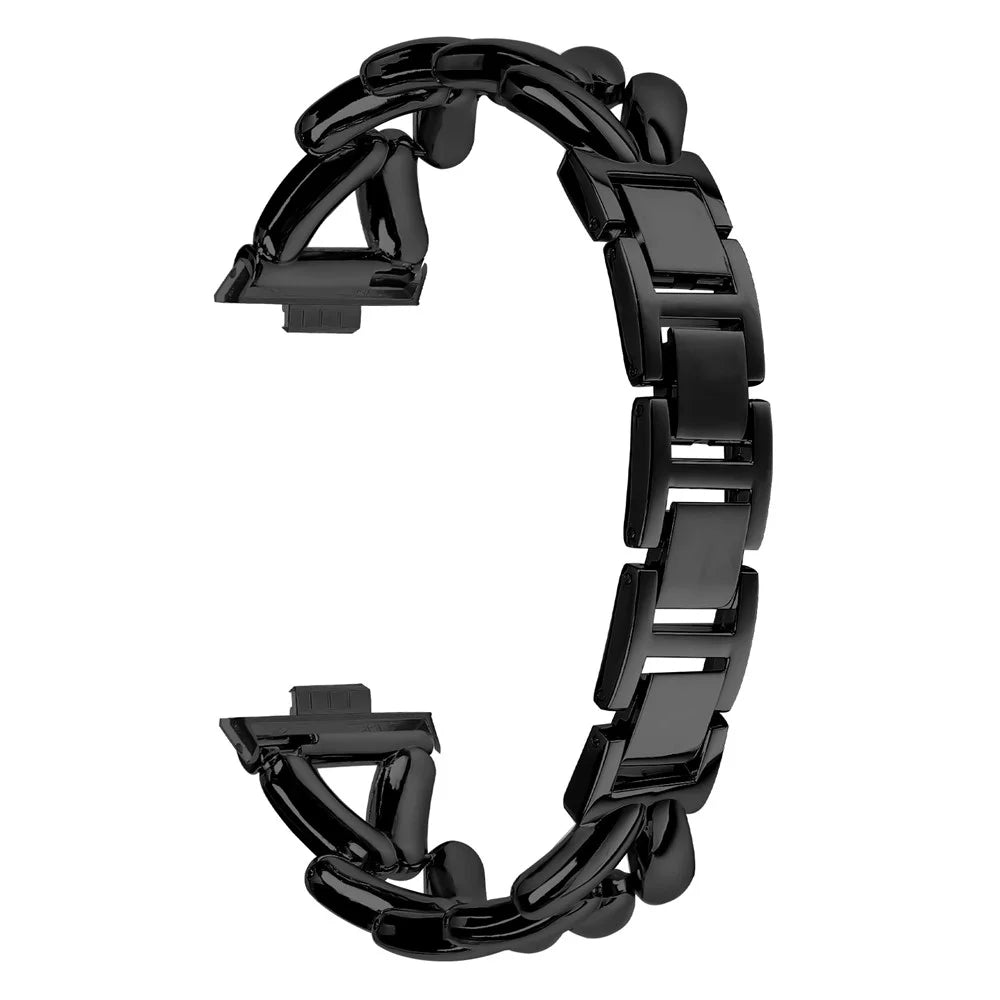 Zinc Alloy Watch Band for Huawei Watch Fit 3 Twisted Metal Watch Strap Replacement - Black - 3