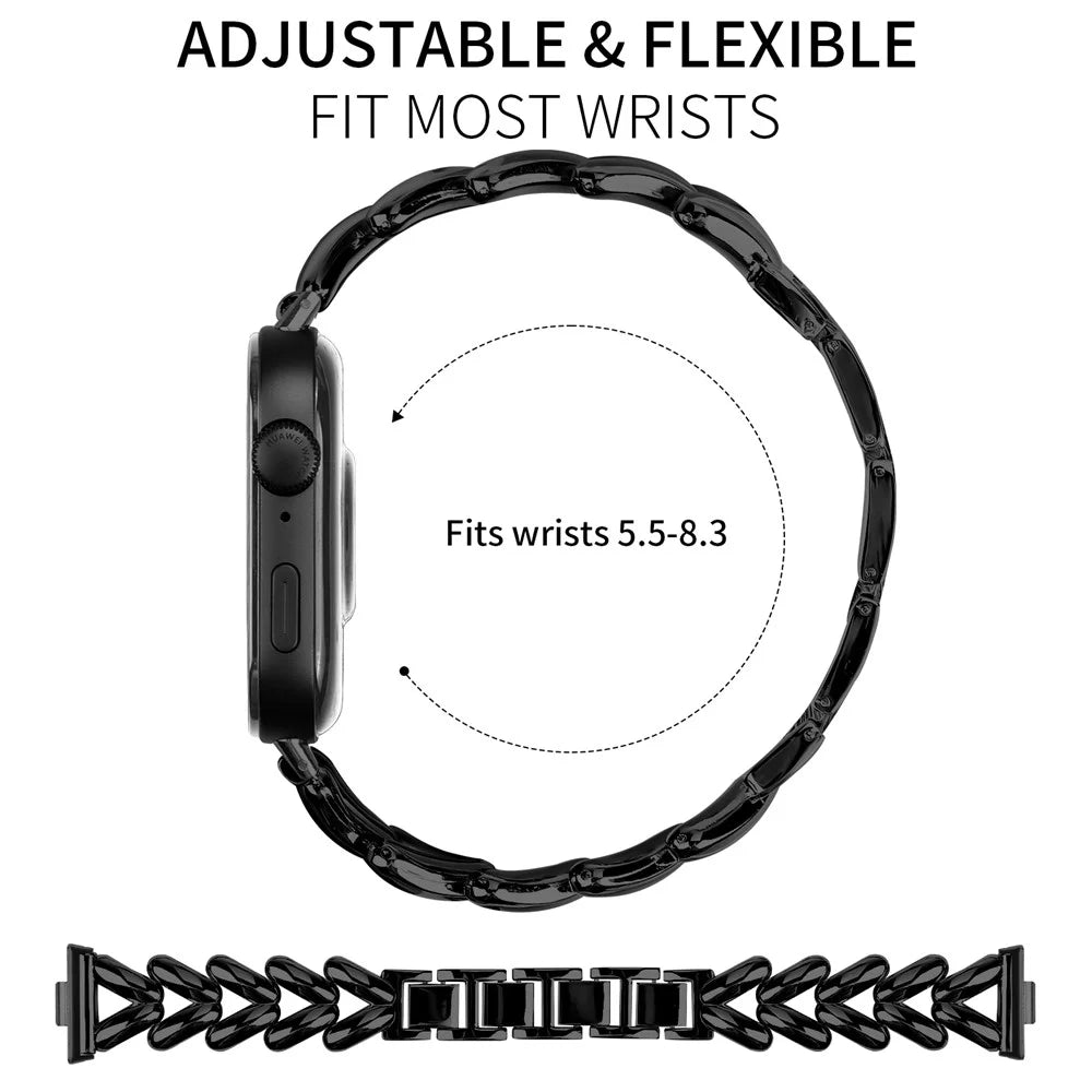 Zinc Alloy Watch Band for Huawei Watch Fit 3 Twisted Metal Watch Strap Replacement - Black - 7