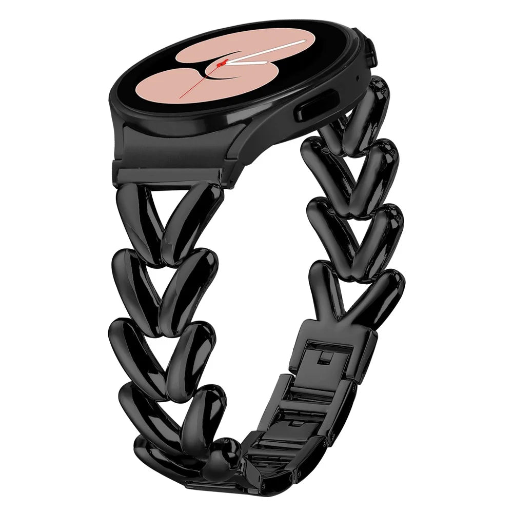 Zinc Alloy Watch Band for Samsung Galaxy Watch7 44mm  /  40mm Twisted Watch Strap with Quick Release Connector - Black - 2