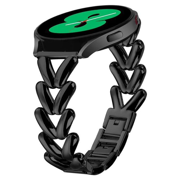 Zinc Alloy Watch Band for Samsung Galaxy Watch Active Twisted Metal Watch Strap Replacement - Black - 2