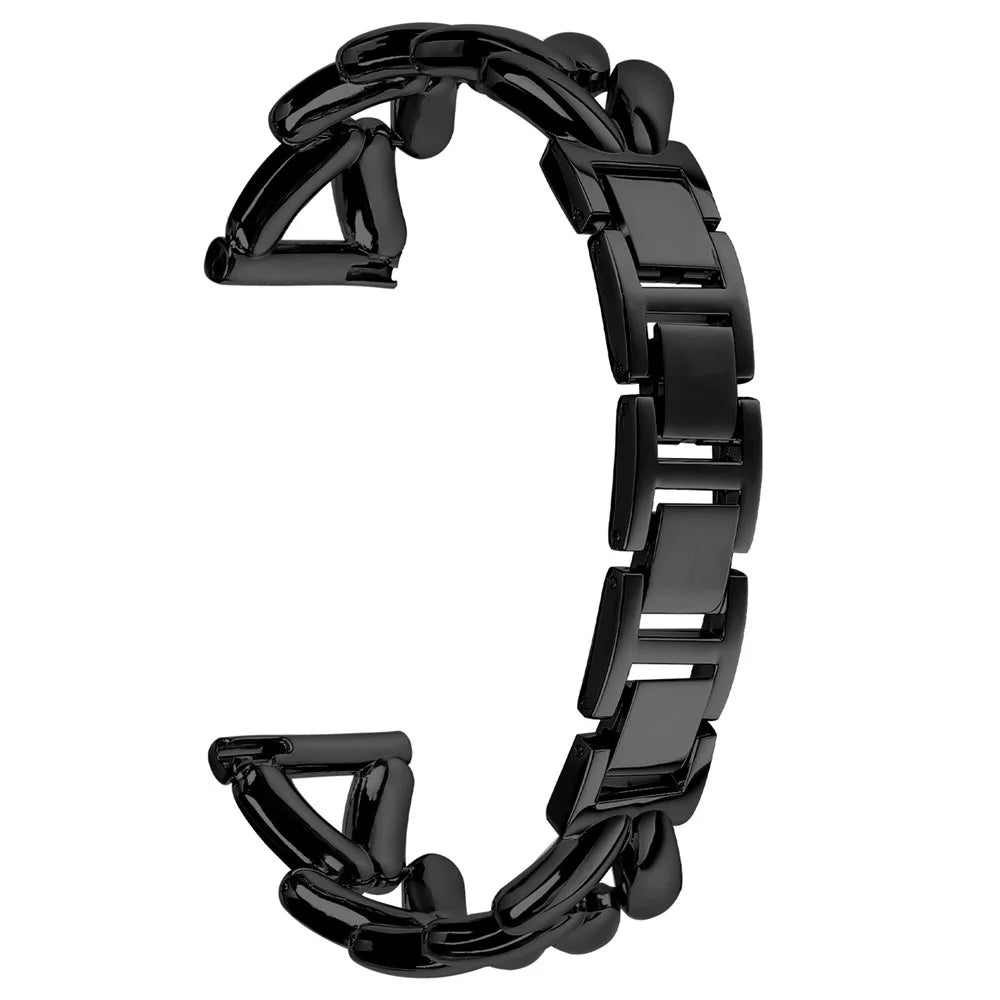 Zinc Alloy Watch Band for Verizon GizmoWatch 2 Twisted Metal Watch Strap Replacement - Black - 1