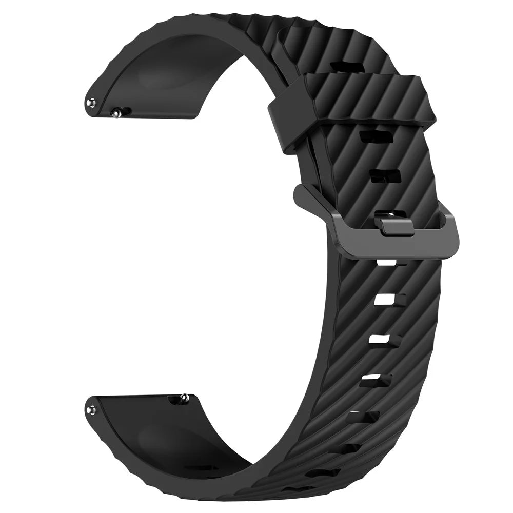 For Samsung Galaxy Watch3 45mm / Galaxy Watch 46mm Watch Strap 22mm Silicone Watch Band - Black - 3