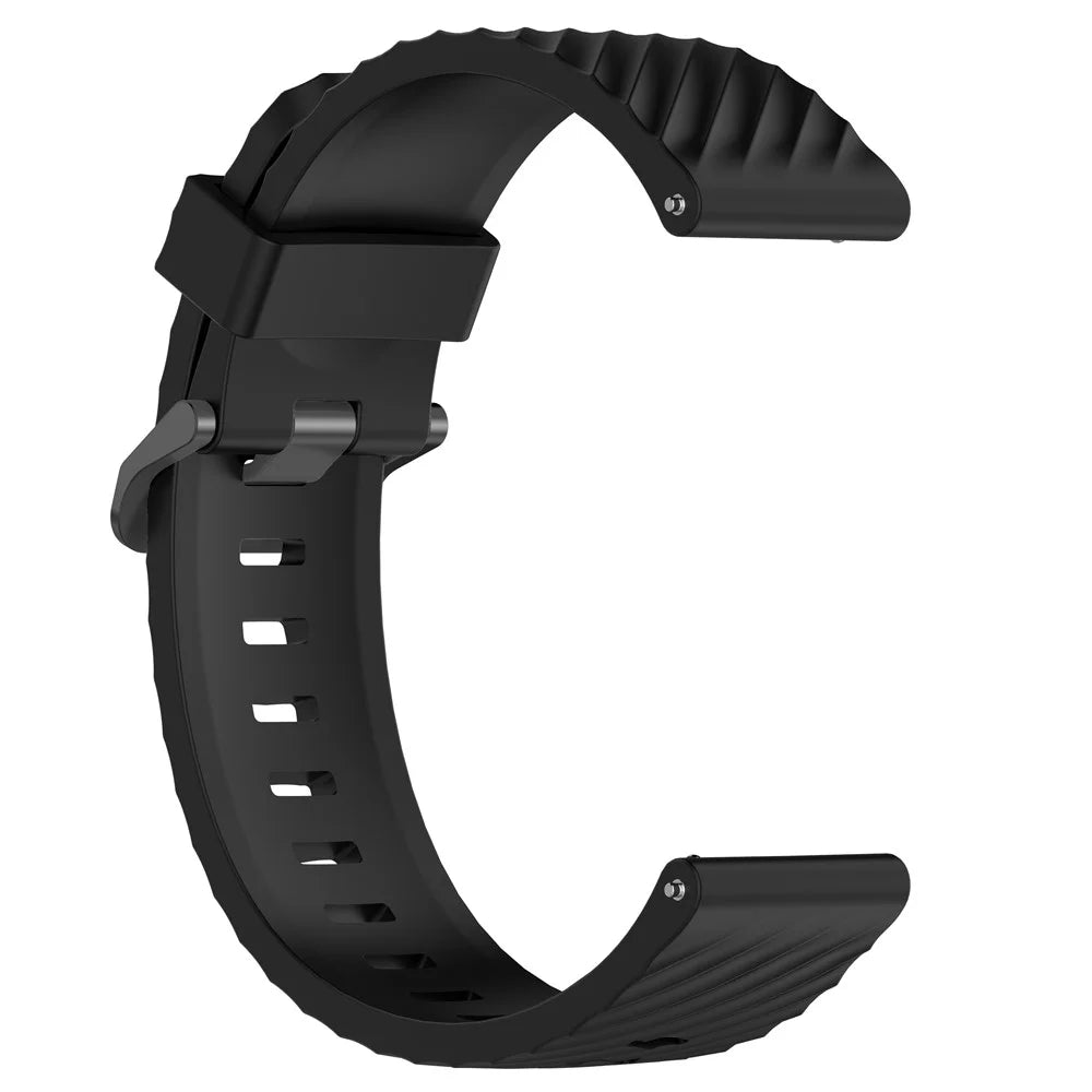 For Samsung Galaxy Watch7 40mm / 44mm Watch Strap 20mm Silicone Watch Band - Black - 2