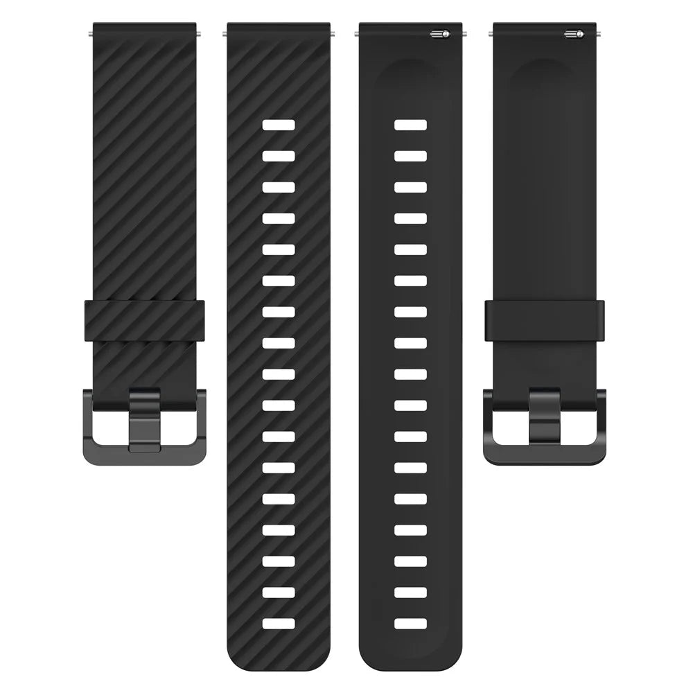 For Samsung Galaxy Watch7 40mm / 44mm Watch Strap 20mm Silicone Watch Band - Black - 5