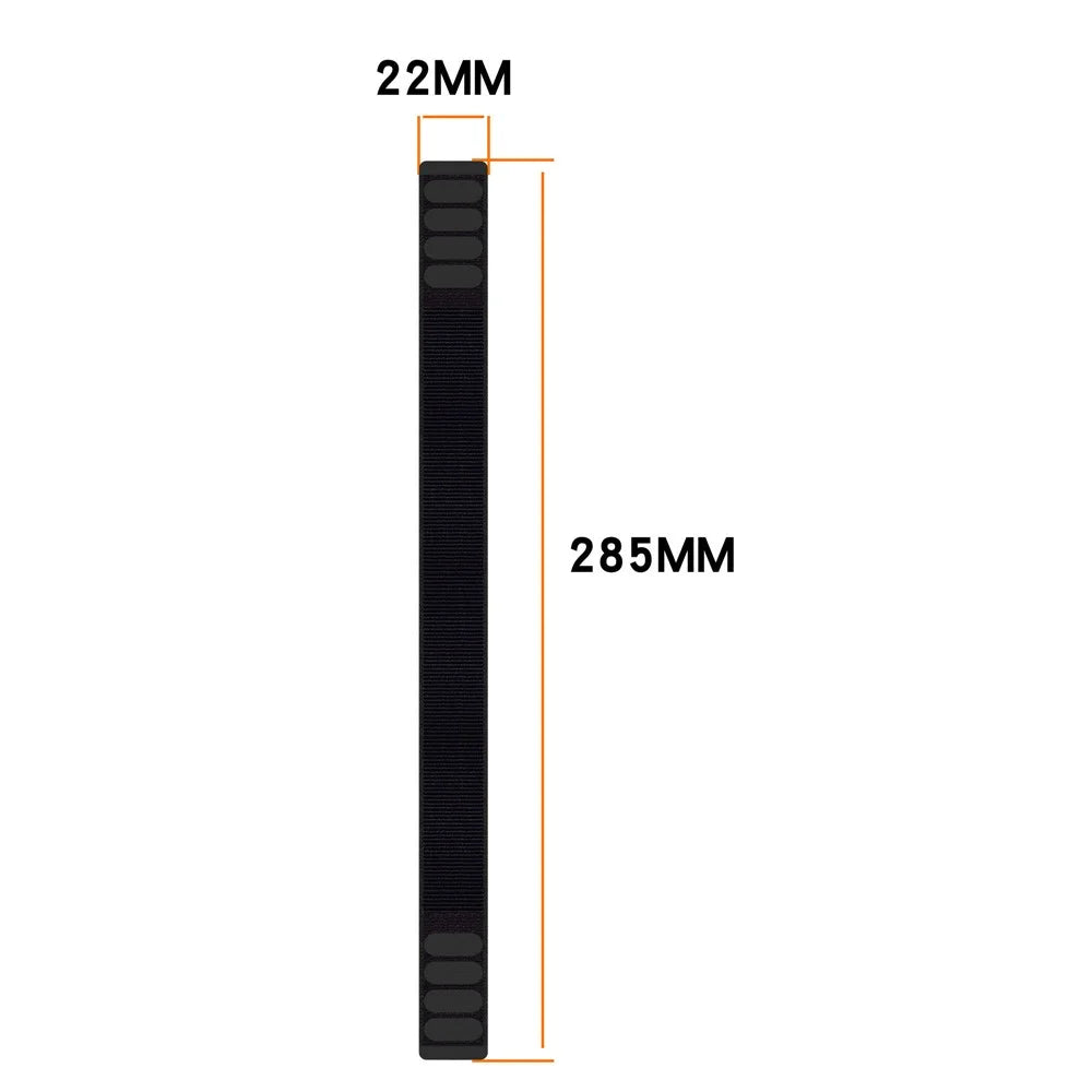 For Garmin Fenix 8 47mm / Garmin Fenix 7 / 6 / 5 Watch Strap Nylon Adjustable Wristband Strap - Black - 4