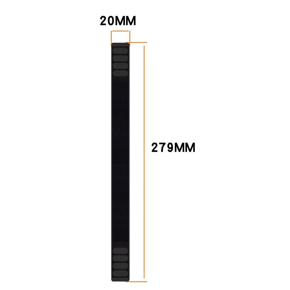 For Garmin Fenix 8 43mm / Garmin Fenix 7S / 6S Watch Strap Nylon Adjustable Wristband Strap - Black - 4
