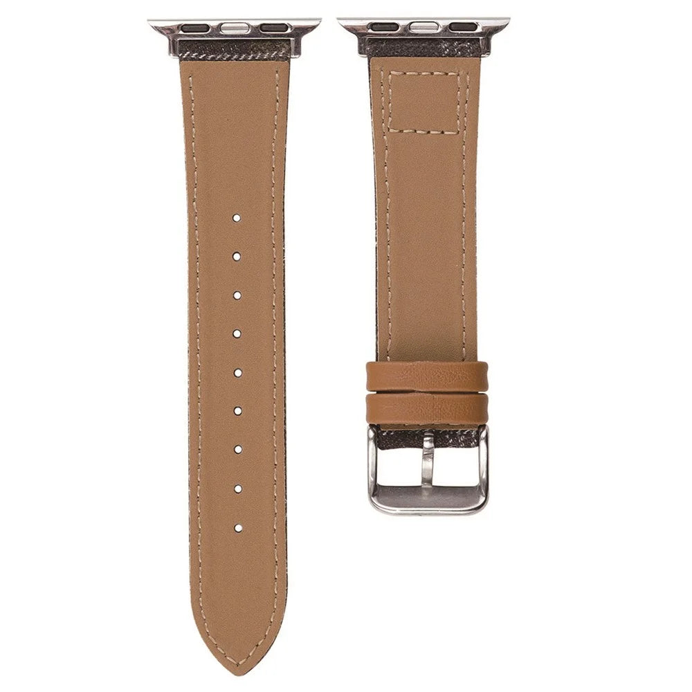Wool + Leather Strap for Apple Watch Ultra 3 2 1 49mm / Series 11 10 46mm / 9 8 7 45mm / SE3 SE2 SE 6 5 4 44mm / 3 2 1 42mm - Blue - 2