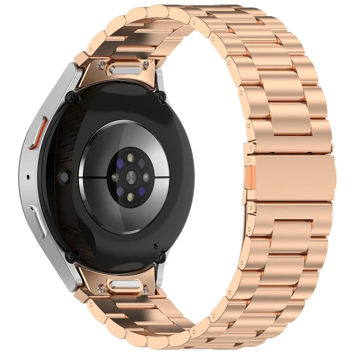 Watch Band for Samsung Galaxy Watch7  /  Watch6  /  Watch5  /  Watch4  /  Watch FE Stainless Steel Watch Strap with Removal Tool - Rose Gold - 2