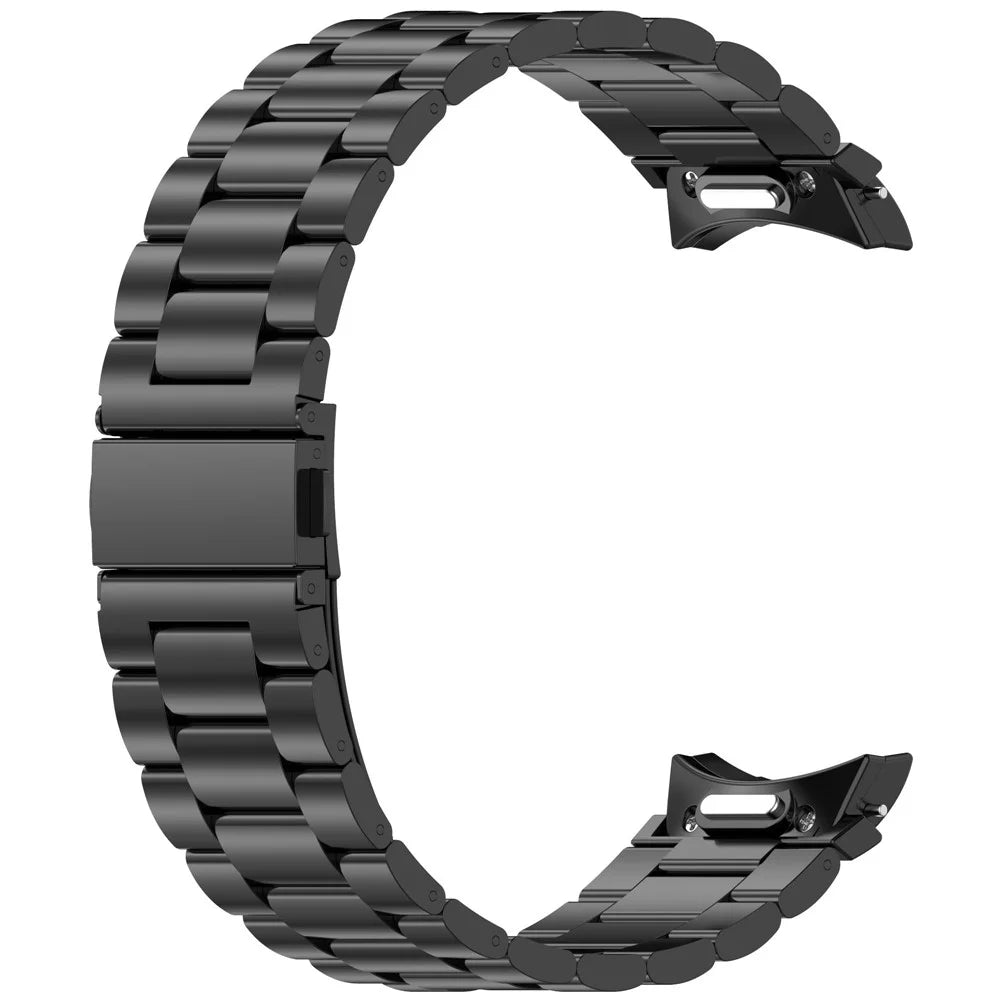 Watch Band for Samsung Galaxy Watch7  /  Watch6  /  Watch5  /  Watch4  /  Watch FE Stainless Steel Watch Strap with Removal Tool - Black - 4