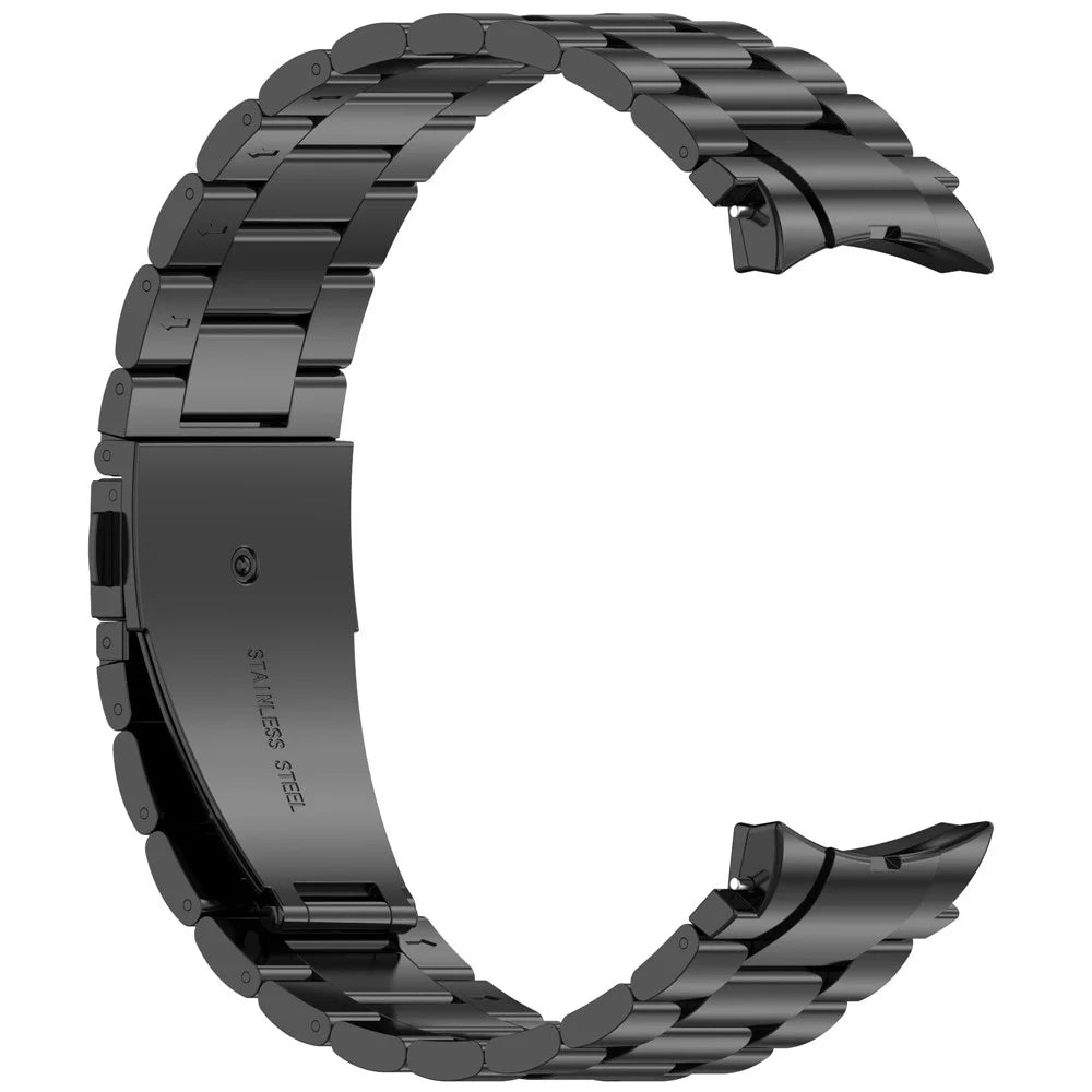 Watch Band for Samsung Galaxy Watch7  /  Watch6  /  Watch5  /  Watch4  /  Watch FE Stainless Steel Watch Strap with Removal Tool - Black - 5