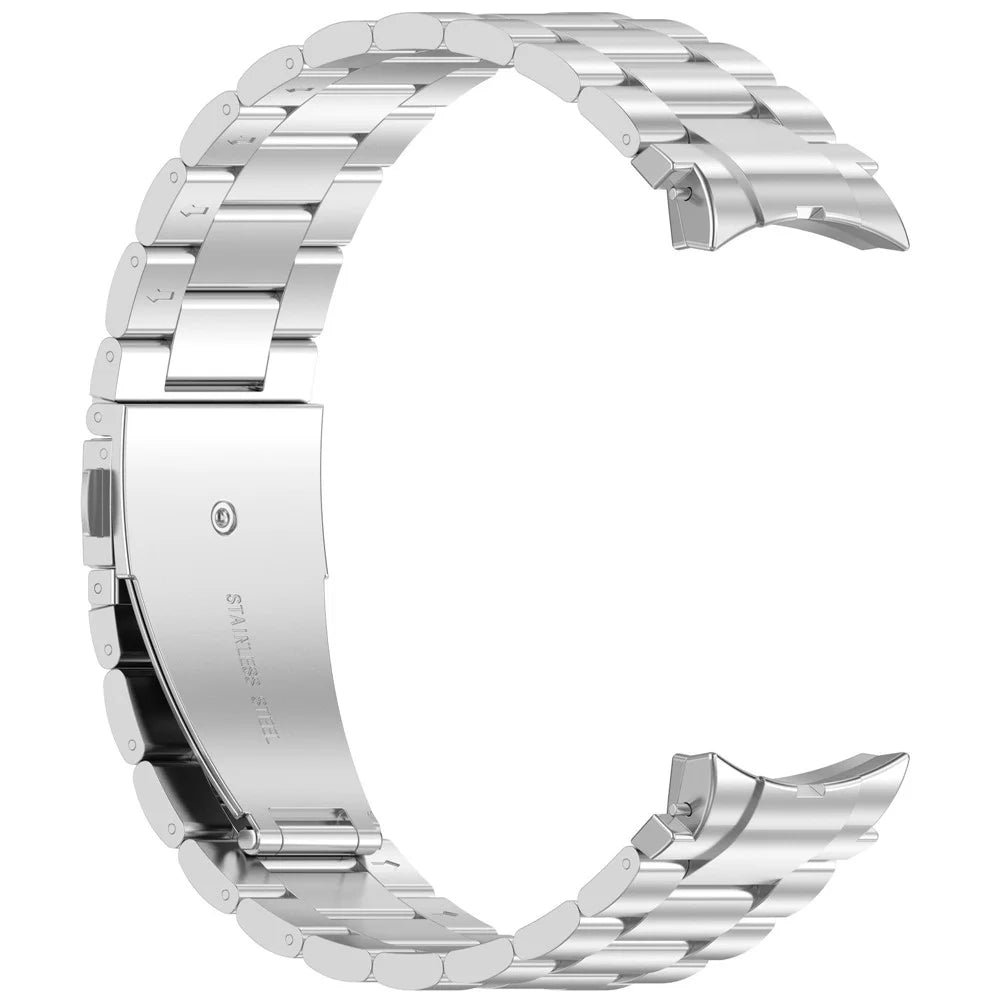 Watch Band for Samsung Galaxy Watch7  /  Watch6  /  Watch5  /  Watch4  /  Watch FE Stainless Steel Watch Strap with Removal Tool - Silver - 5