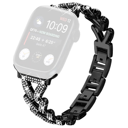 Zinc Alloy Watch Band for Apple Watch Ultra 3 2 1 49mm / Series 11 10 46mm / 9 8 7 45mm / SE3 SE2 SE 6 5 4 44mm / 3 2 1 42mm - Black - 1