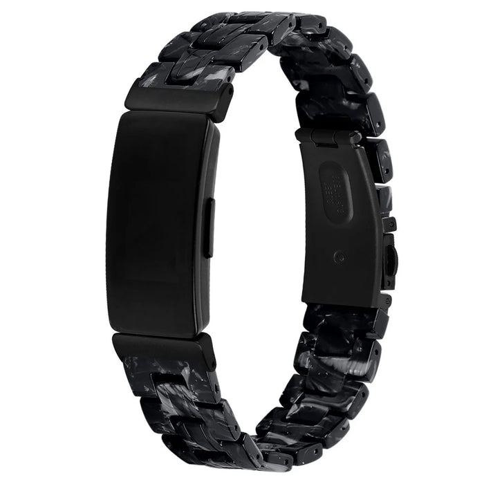 For Fitbit Inspire 2 14mm Resin Watch Band Replace Strap - Black Mix - 2