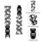 Zinc Alloy Twisted Watch Band Rhinestone Decor for Coros Pace 2 Watch Strap - Black - 4