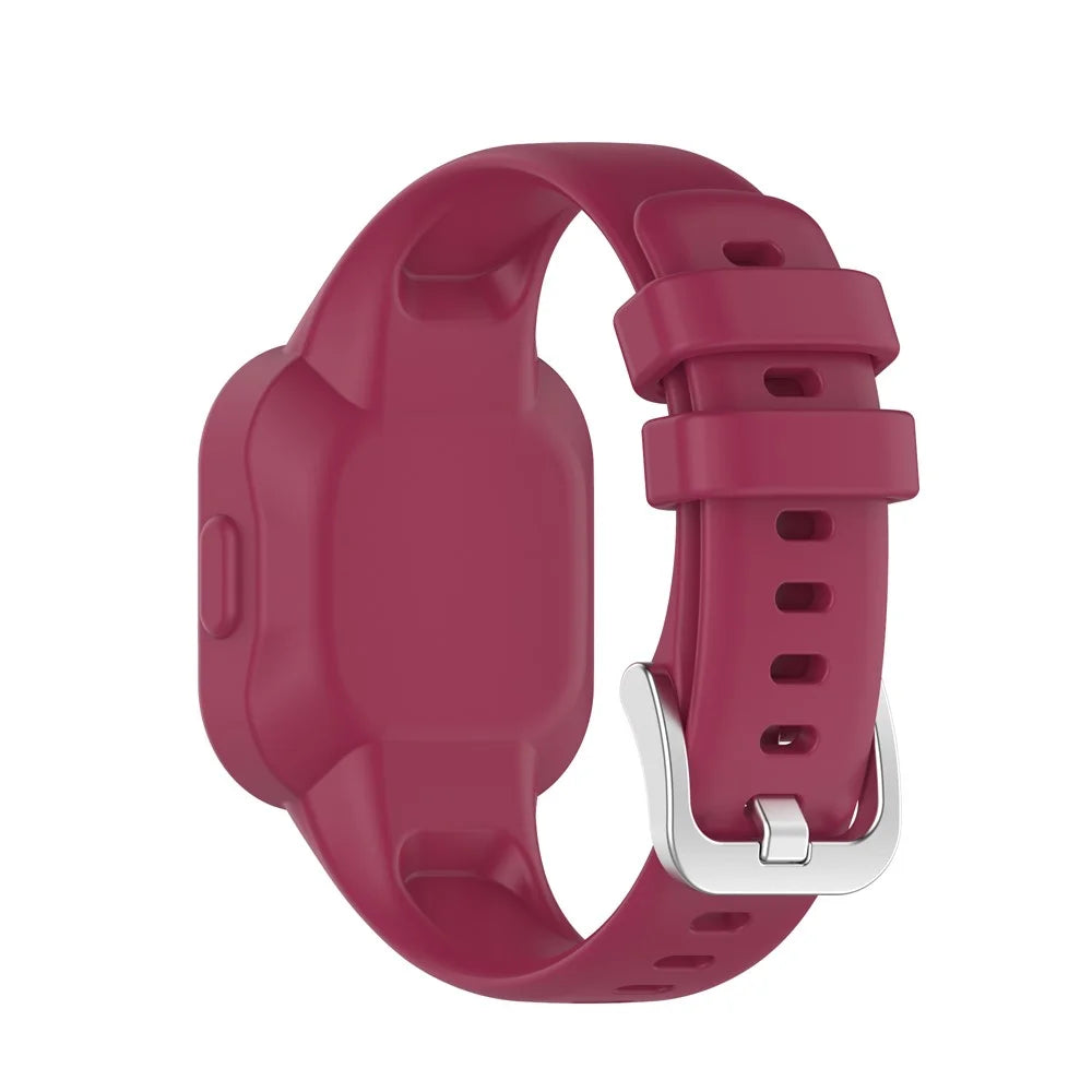 Silicone Wrist Strap Smart Watch Band for Garmin Fit JR 3/Vivofit jr 3 Kids Fitness Trackers - Wine Red - 2