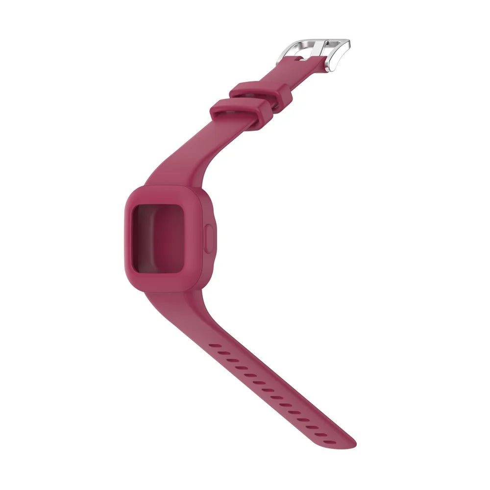 Silicone Wrist Strap Smart Watch Band for Garmin Fit JR 3/Vivofit jr 3 Kids Fitness Trackers - Wine Red - 4