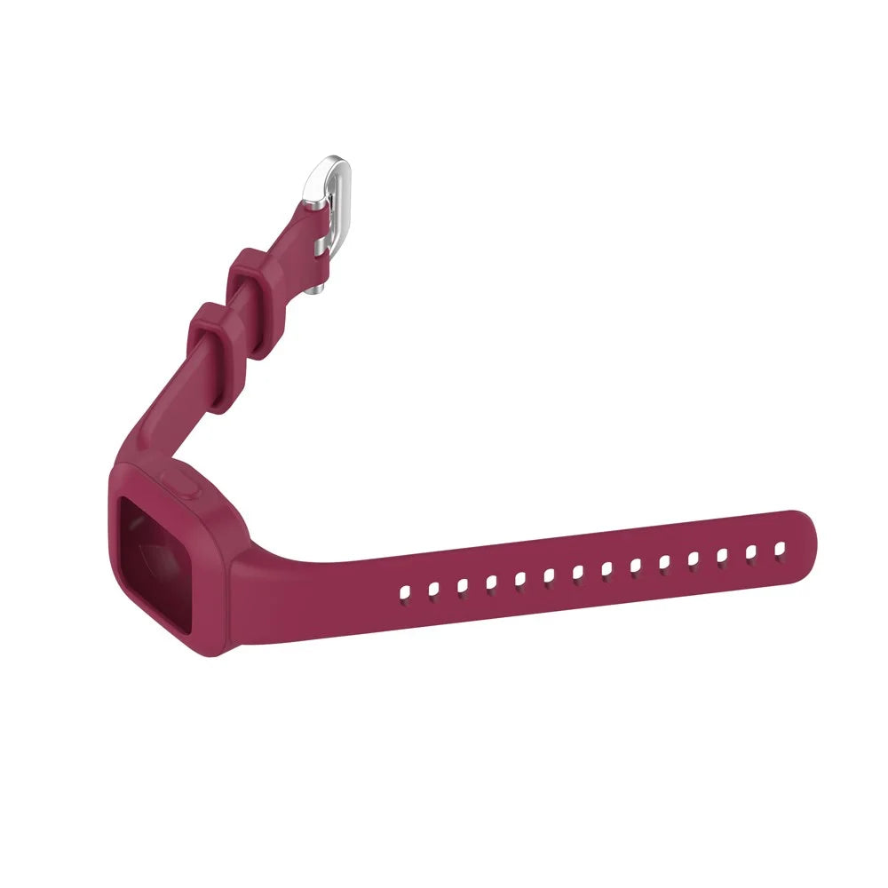 Silicone Wrist Strap Smart Watch Band for Garmin Fit JR 3/Vivofit jr 3 Kids Fitness Trackers - Wine Red - 5