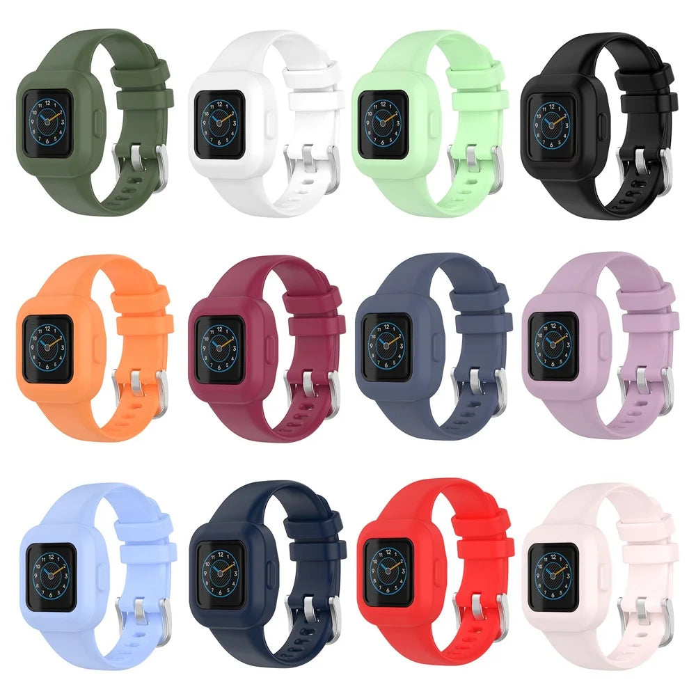 Silicone Wrist Strap Smart Watch Band for Garmin Fit JR 3/Vivofit jr 3 Kids Fitness Trackers - Wine Red - 7