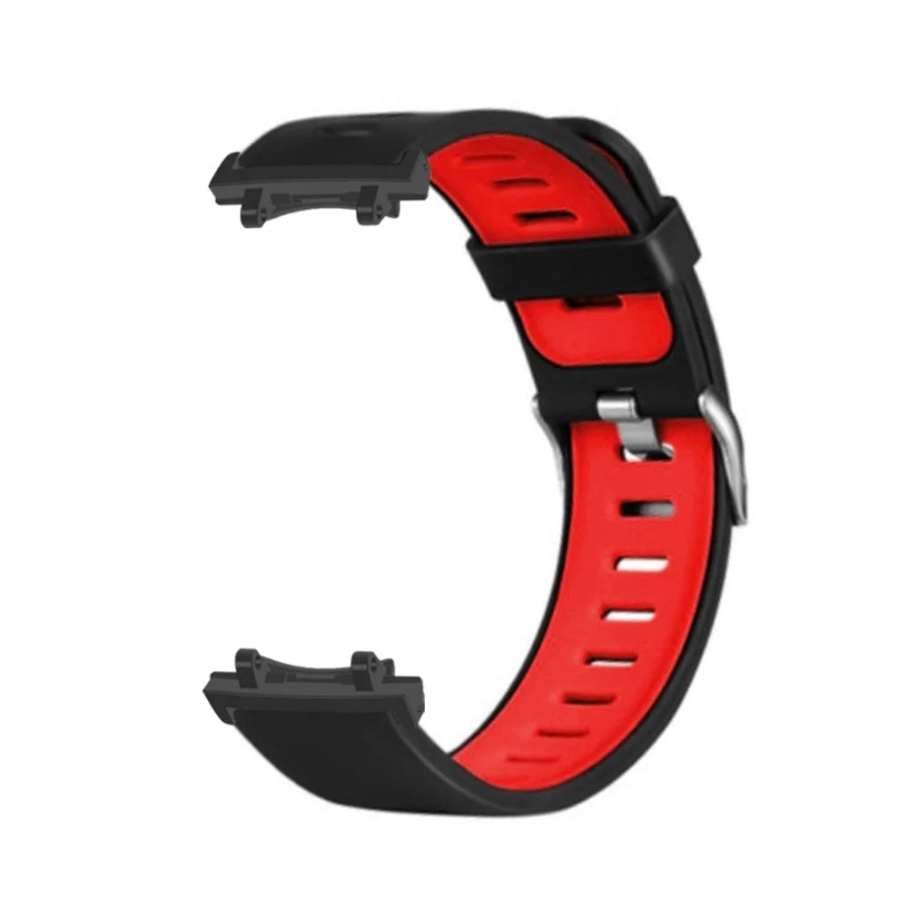 Silicone Sports Watch Band for Huami Amazfit T-Rex 3 Watch Strap with Metal Connectors - Black  /  Red - 1