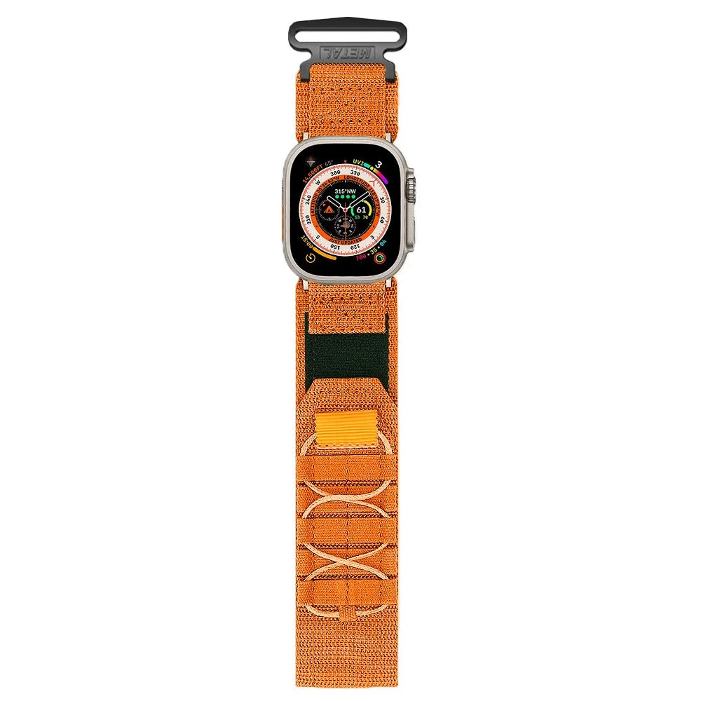 Nylon Loop Watchband For Apple Watch Series 11 10 42mm / 9 8 7 41mm / SE3 SE2 SE 6 5 4 40mm / 3 2 1 38mm - Orange - 2