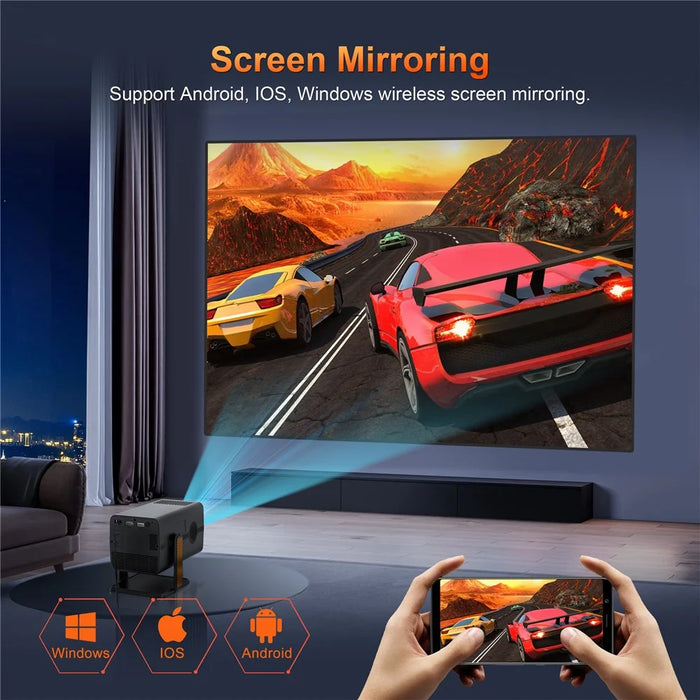 HM103-A Dual-Band Bluetooth-compatible 5.0 1080P Auto Focus Projector with 270-Degree Adjustable - US Plug - 7