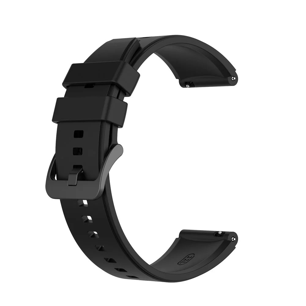For Huawei Watch GT 2 Pro Soft Silicone Watch Band 22mm Replacement Strap - Black - 1