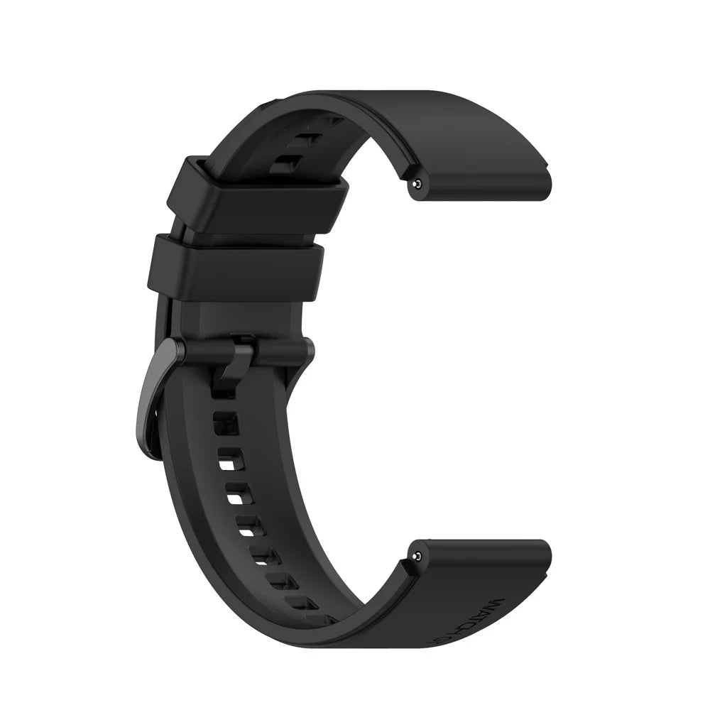 For Huawei Watch GT 2 Pro Soft Silicone Watch Band 22mm Replacement Strap - Black - 4