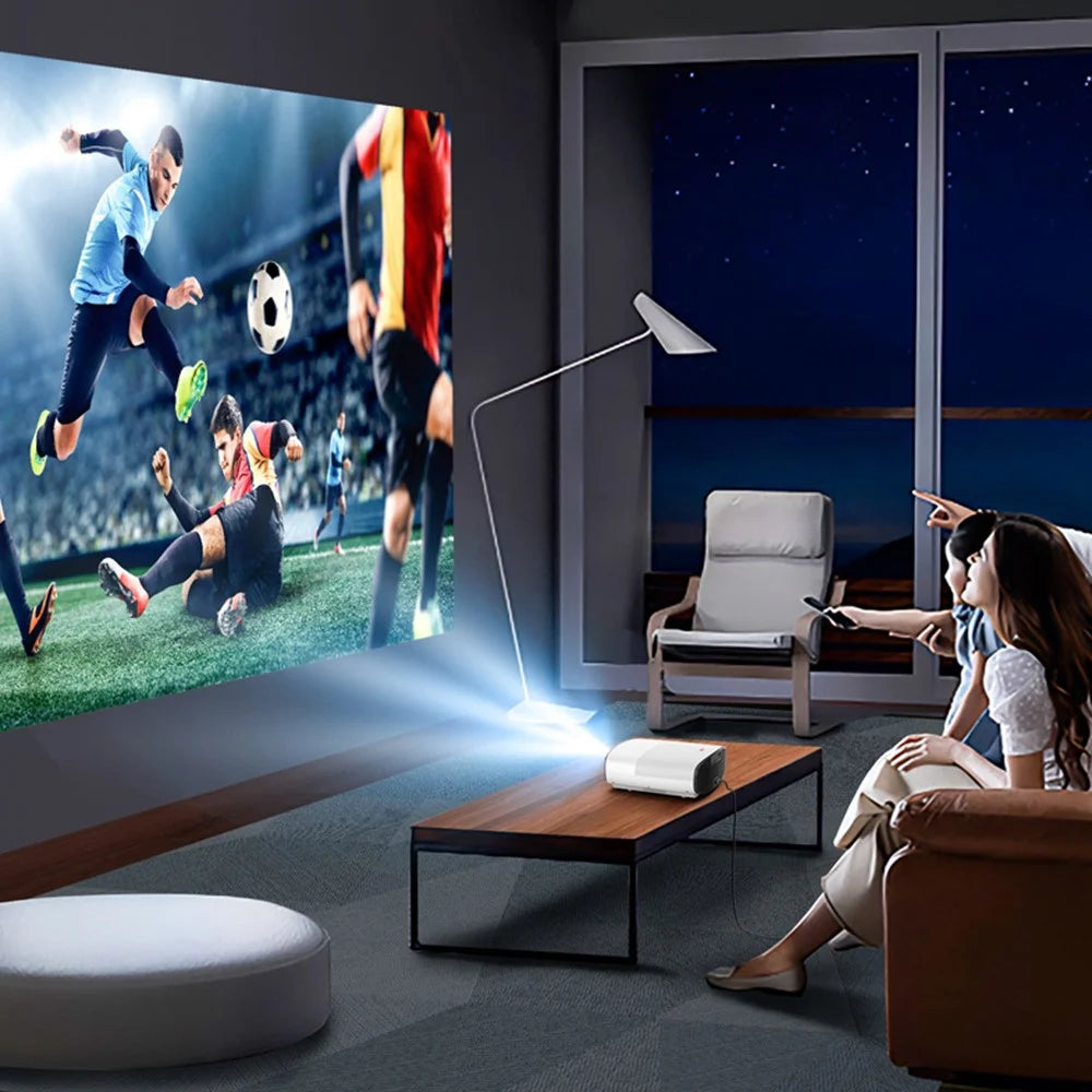 Q7 Android 9 Projector Auto Focus Full HD 1080P LCD Video Projector Home Theater - US Plug - 4