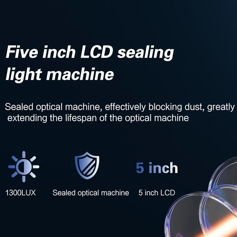 Q7 Android 9 Projector Auto Focus Full HD 1080P LCD Video Projector Home Theater - US Plug - 7