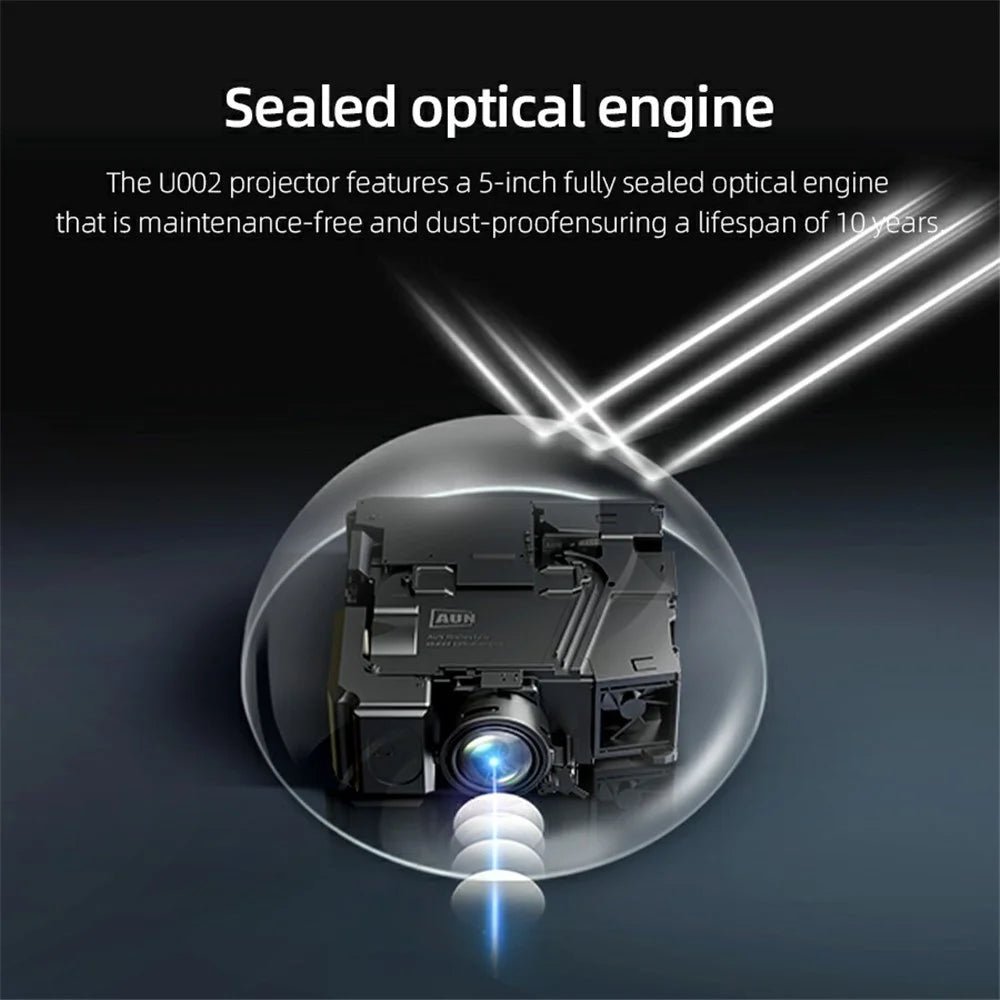 AUN U002 Android 12 Projector Auto Focus 3D Mini Theater Full HD 1080P LED 4K Video Projector - US Plug - 7