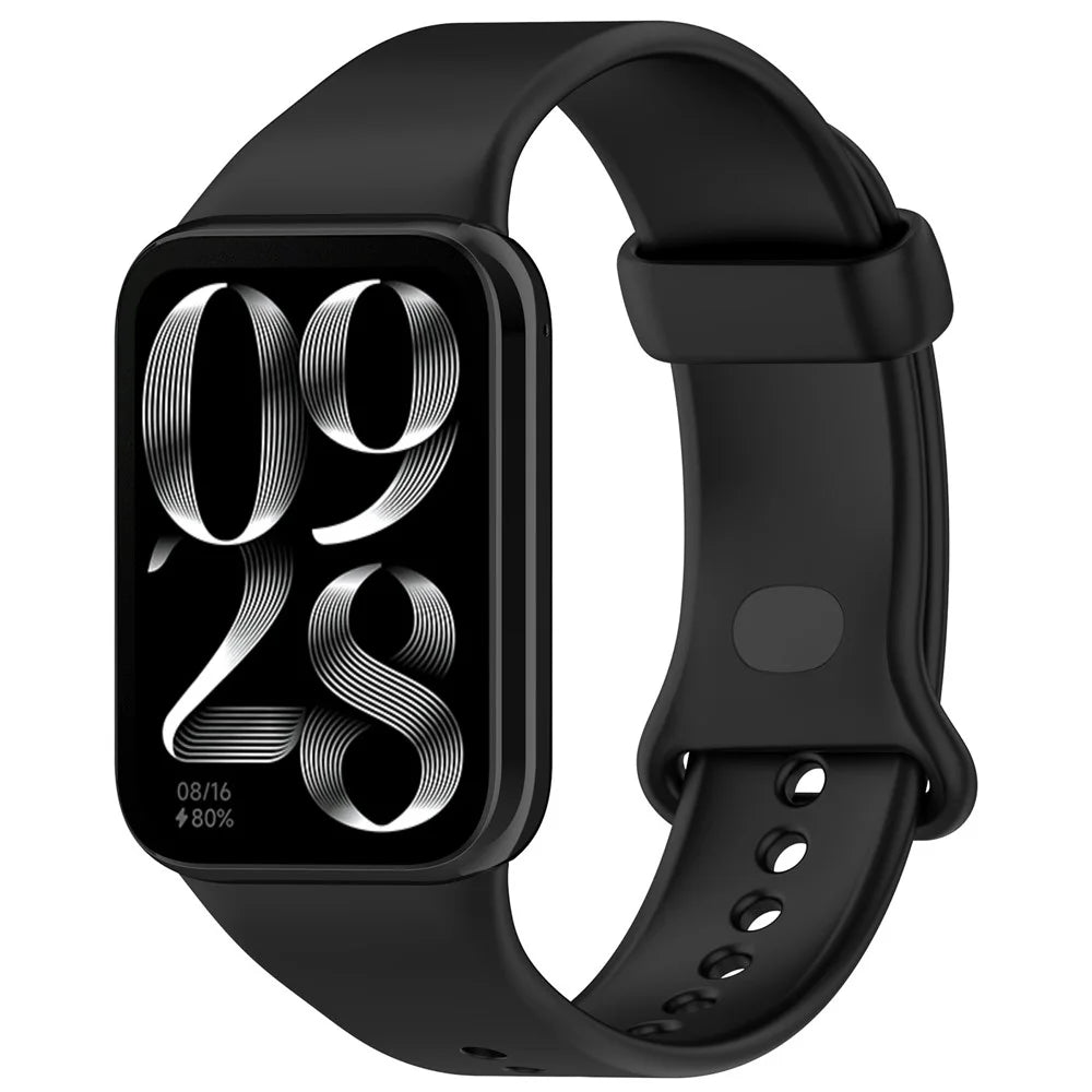 For Xiaomi Smart Band 10 Pro / 9 Pro / 8 Pro / Redmi Watch 6 / 5 / 4 Silicone Watch Band Adjustable Wrist Strap - Black - 4