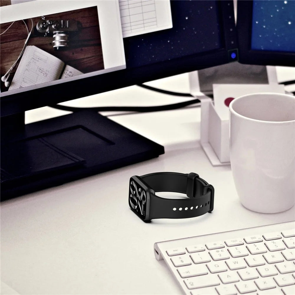 For Xiaomi Smart Band 10 Pro / 9 Pro / 8 Pro / Redmi Watch 6 / 5 / 4 Silicone Watch Band Adjustable Wrist Strap - Black - 7