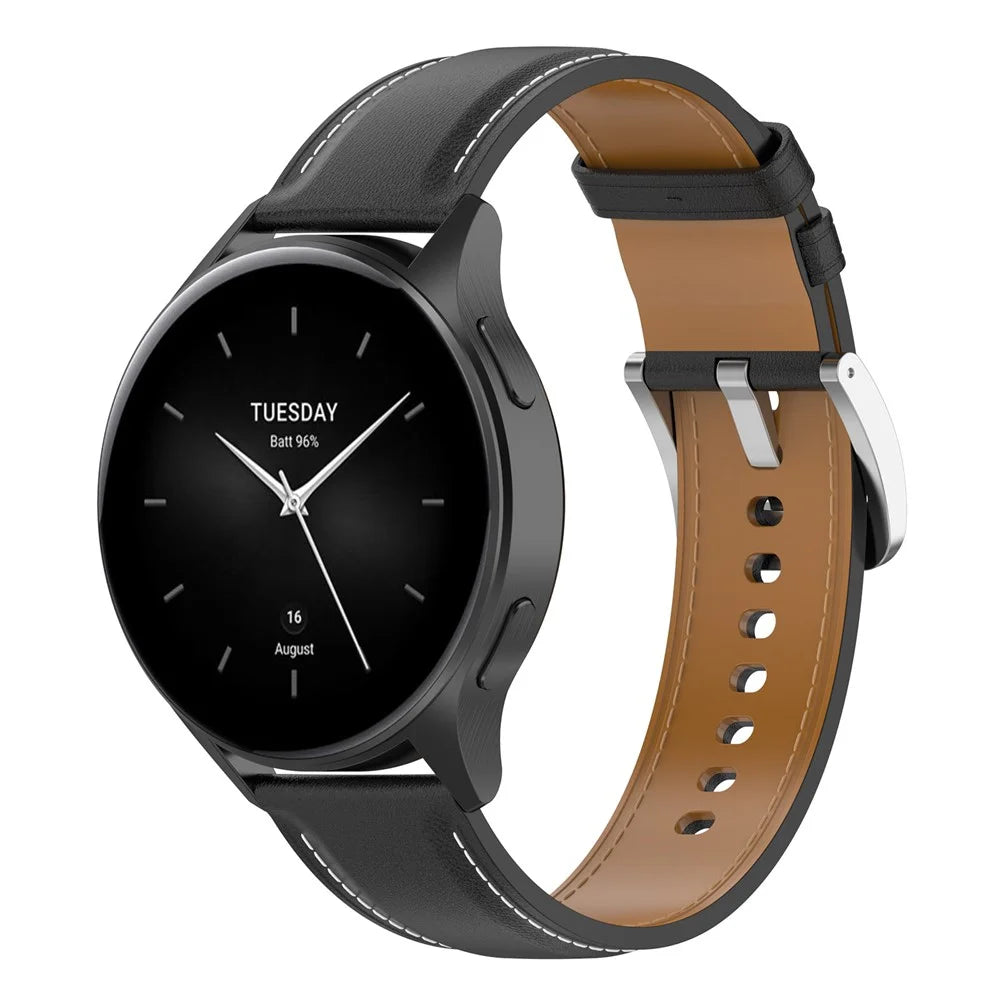 20mm Watch Band for Huami Amazfit Active / GTR Mini / Bip 3 / Bip 3 Pro Genuine Cow Leather Strap with Quick Release Connector - Black - 5