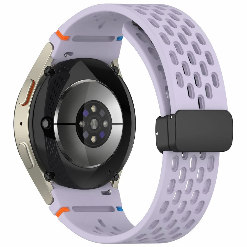 Silicone Watch Band for Samsung Galaxy Watch7 / Watch6 / Watch6 Classic / Watch 5 / Watch 5 Pro / Watch4 / Watch4 Classic / Watch FE Breathable Sport Strap - Purple - 1