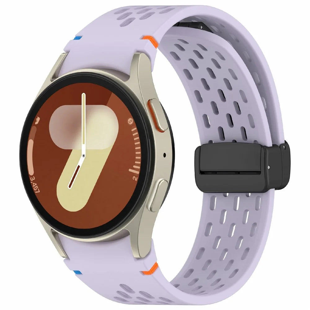 Silicone Watch Band for Samsung Galaxy Watch7 / Watch6 / Watch6 Classic / Watch 5 / Watch 5 Pro / Watch4 / Watch4 Classic / Watch FE Breathable Sport Strap - Purple - 2