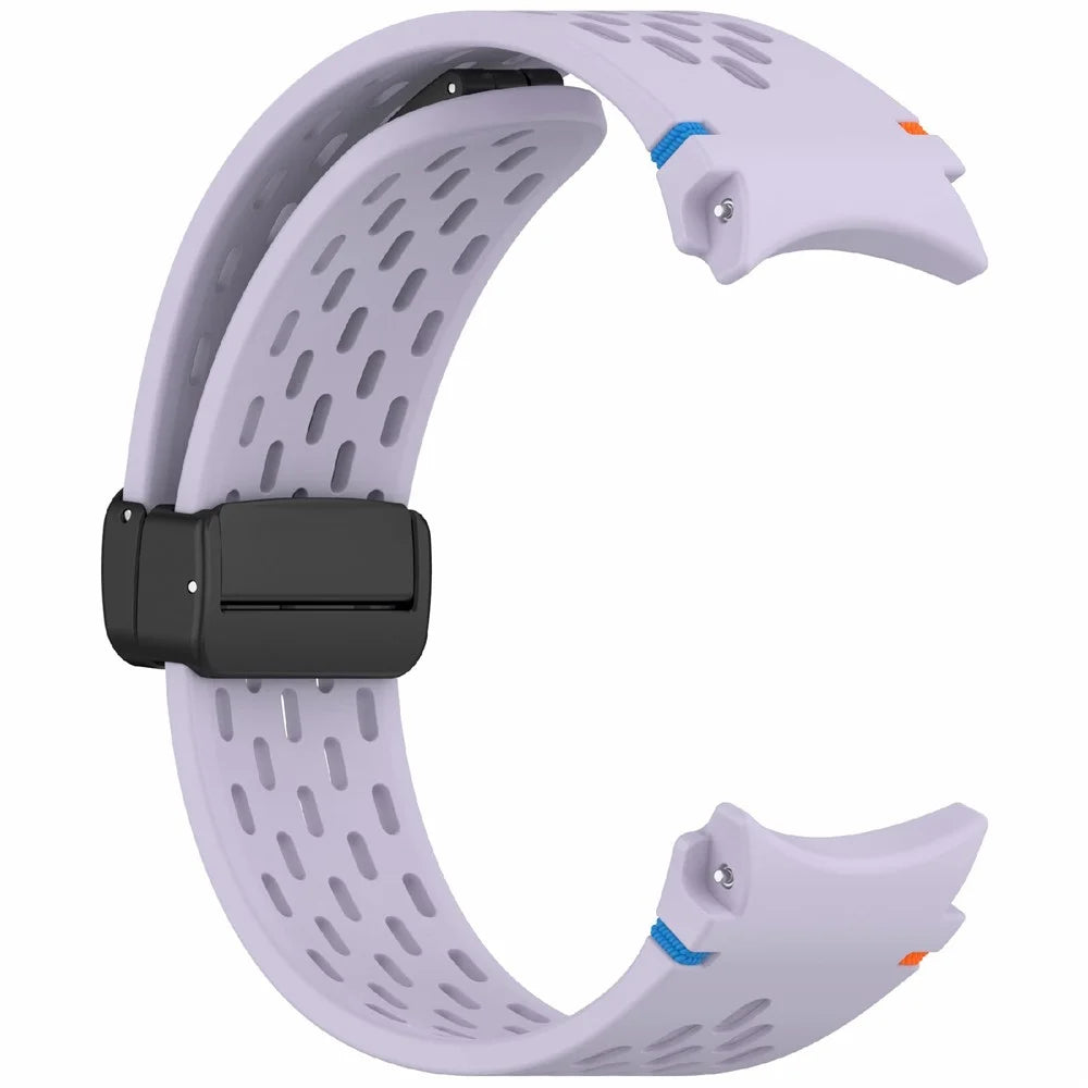 Silicone Watch Band for Samsung Galaxy Watch7 / Watch6 / Watch6 Classic / Watch 5 / Watch 5 Pro / Watch4 / Watch4 Classic / Watch FE Breathable Sport Strap - Purple - 3