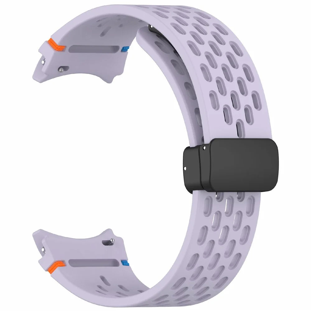 Silicone Watch Band for Samsung Galaxy Watch7 / Watch6 / Watch6 Classic / Watch 5 / Watch 5 Pro / Watch4 / Watch4 Classic / Watch FE Breathable Sport Strap - Purple - 4