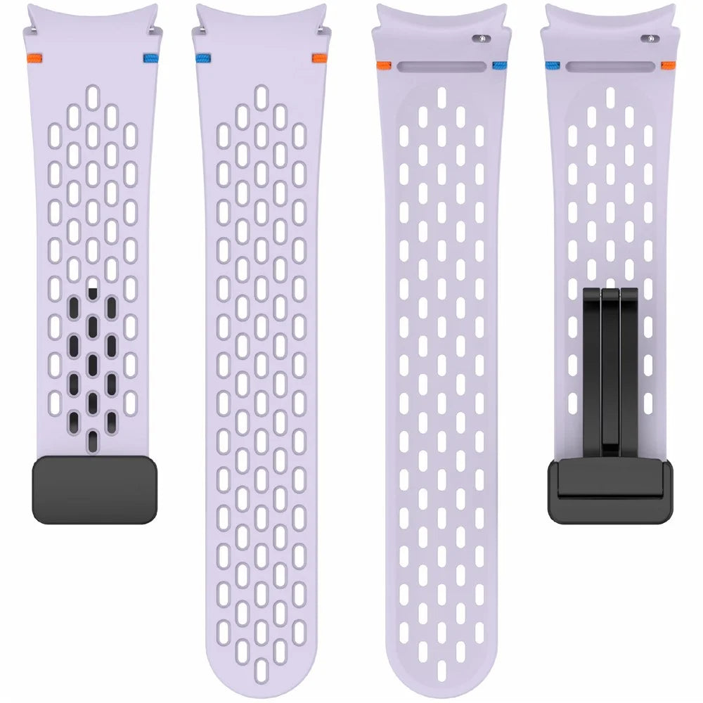 Silicone Watch Band for Samsung Galaxy Watch7 / Watch6 / Watch6 Classic / Watch 5 / Watch 5 Pro / Watch4 / Watch4 Classic / Watch FE Breathable Sport Strap - Purple - 5