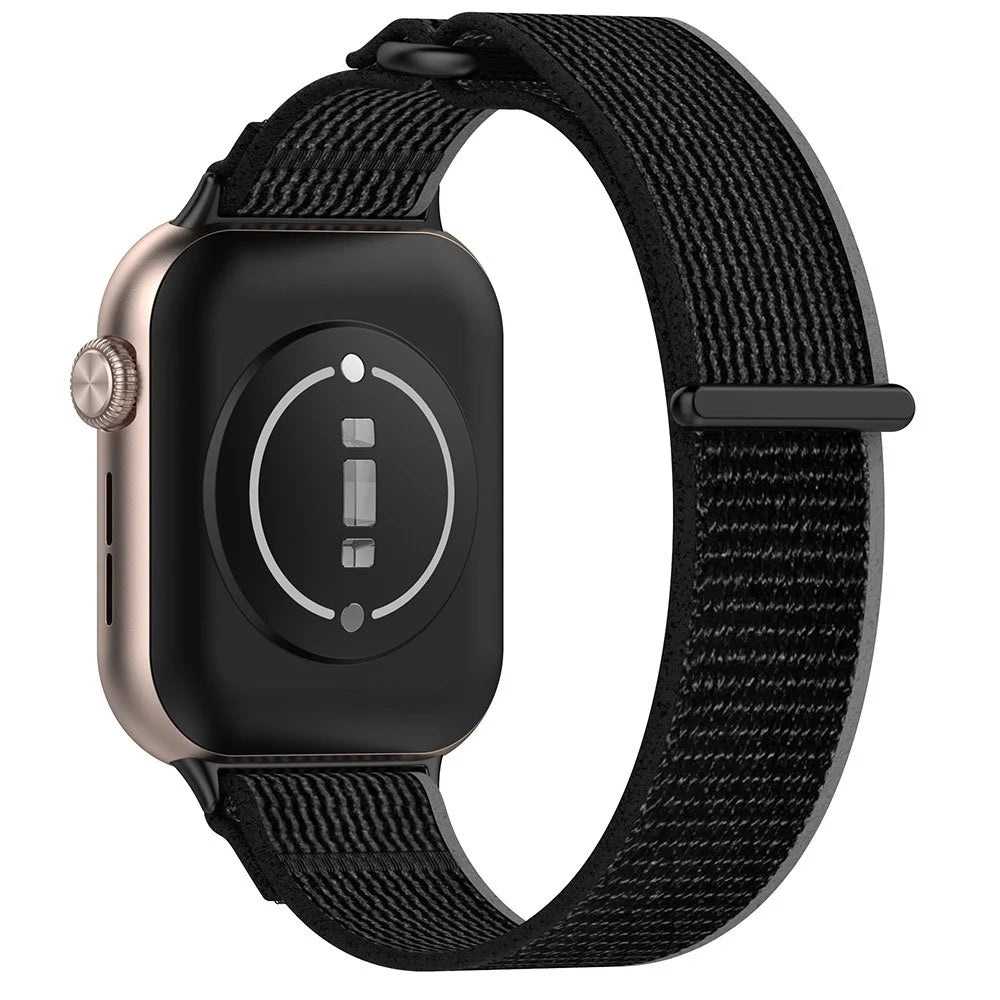 For Honor Watch 5 Band Adjustable Braided Nylon Sport Loop Watch Strap - Black+Grey - 1