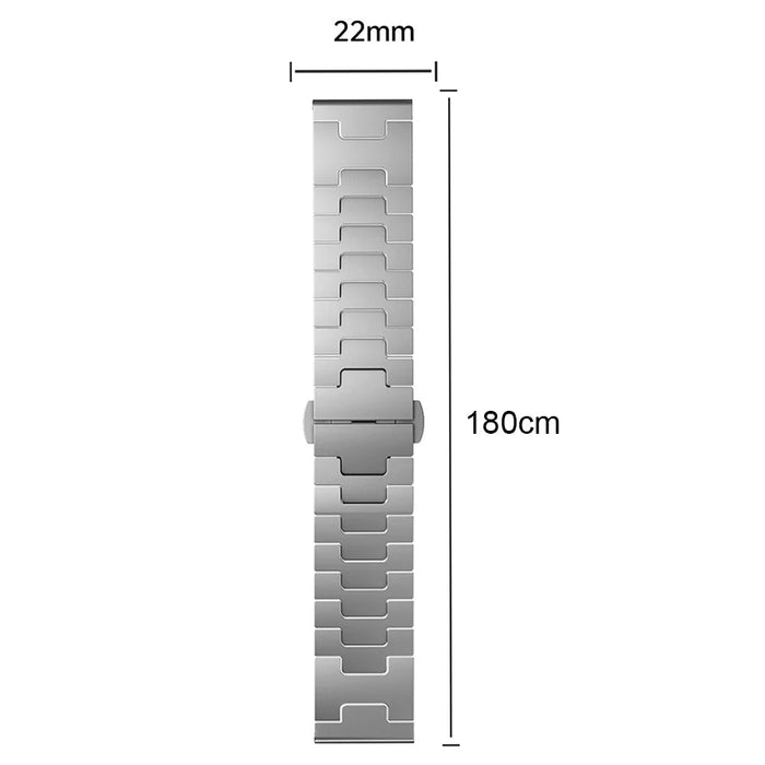 For Huawei Watch GT 5 Pro / 5 / 4 46mm / Samsung Galaxy Watch3 45mm Replacement Strap 22mm Metal Watch Band - Black - 5