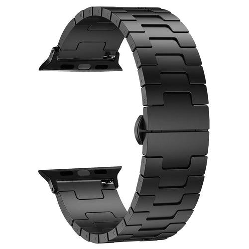Metal Watch Band for Apple Watch Series 11 10 42mm / 9 8 7 41mm / SE3 SE2 SE 6 5 4 40mm / 3 2 1 38mm - Black - 1