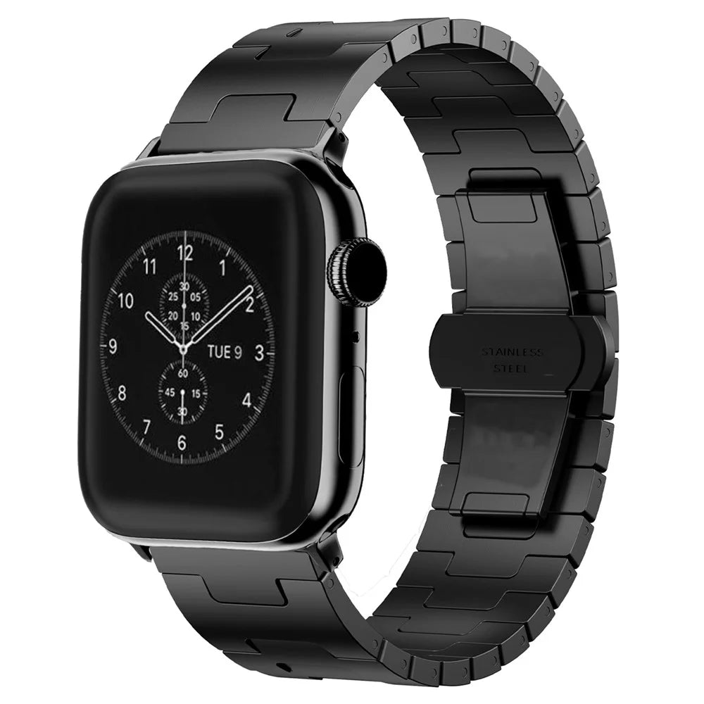 Metal Watch Band for Apple Watch Series 11 10 42mm / 9 8 7 41mm / SE3 SE2 SE 6 5 4 40mm / 3 2 1 38mm - Black - 2