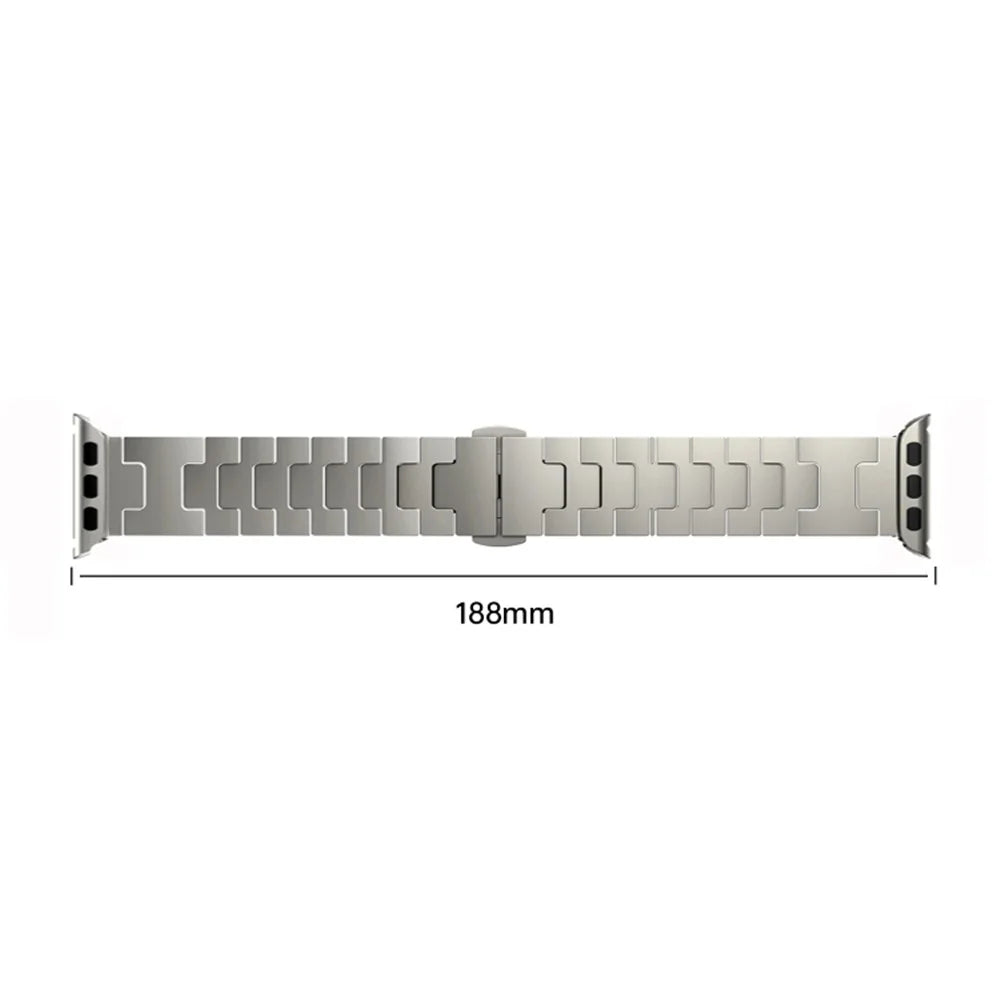 Metal Strap for Apple Watch Ultra 3 2 1 49mm / Series 11 10 46mm / 9 8 7 45mm / SE3 SE2 SE 6 5 4 44mm / 3 2 1 42mm - Black - 4