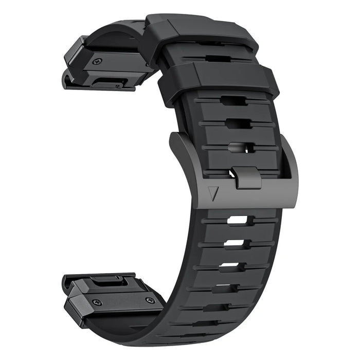 26mm Fluorubber Strap for Garmin Fenix 8 51mm / Enduro 3 / Instinct 2X Universal Watch Band - Black - 3