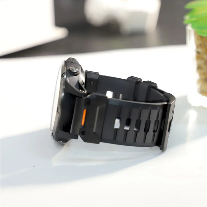 22mm Fluorubber Strap for Garmin Fenix 8 47mm  /  Fenix E 47mm  /  Quatix 7 Pro Universal Watch Band - Black - 6