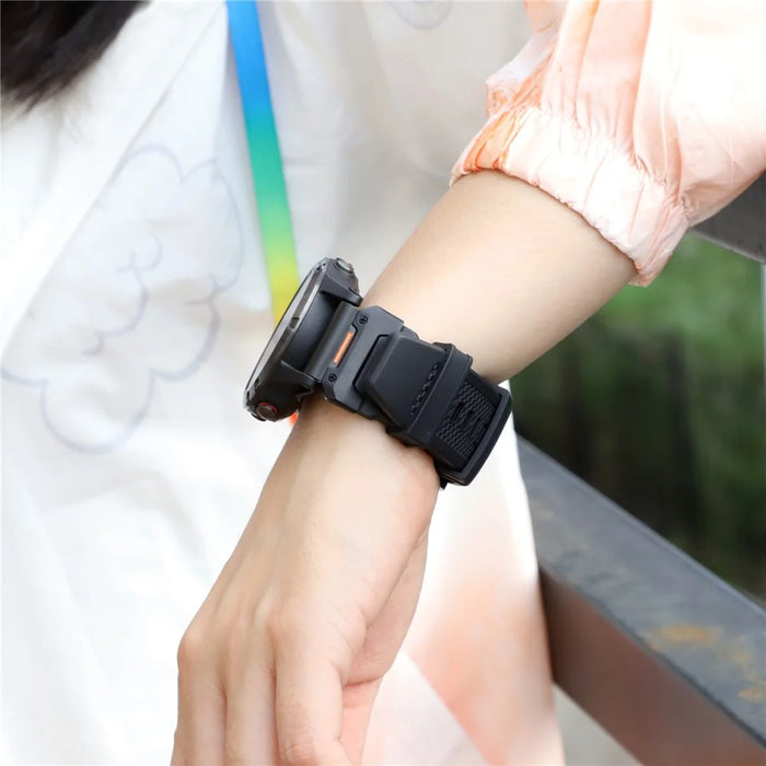 22mm Rubber Strap for Garmin Fenix 8 47mm  /  Fenix E 47mm  /  Quatix 7 Pro Universal Watch Band - Black - 6