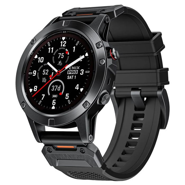 26mm Rubber Strap for Garmin Fenix 8 51mm / Enduro 3 / Instinct 2X Universal Watch Band - Black - 2