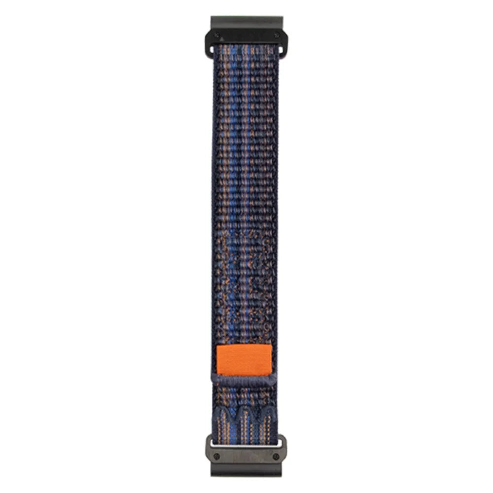 26mm Quick Release Nylon Watch Band for Garmin Fenix 8 51mm  /  Fenix 7X  /  6X - Blue+Orange - 3